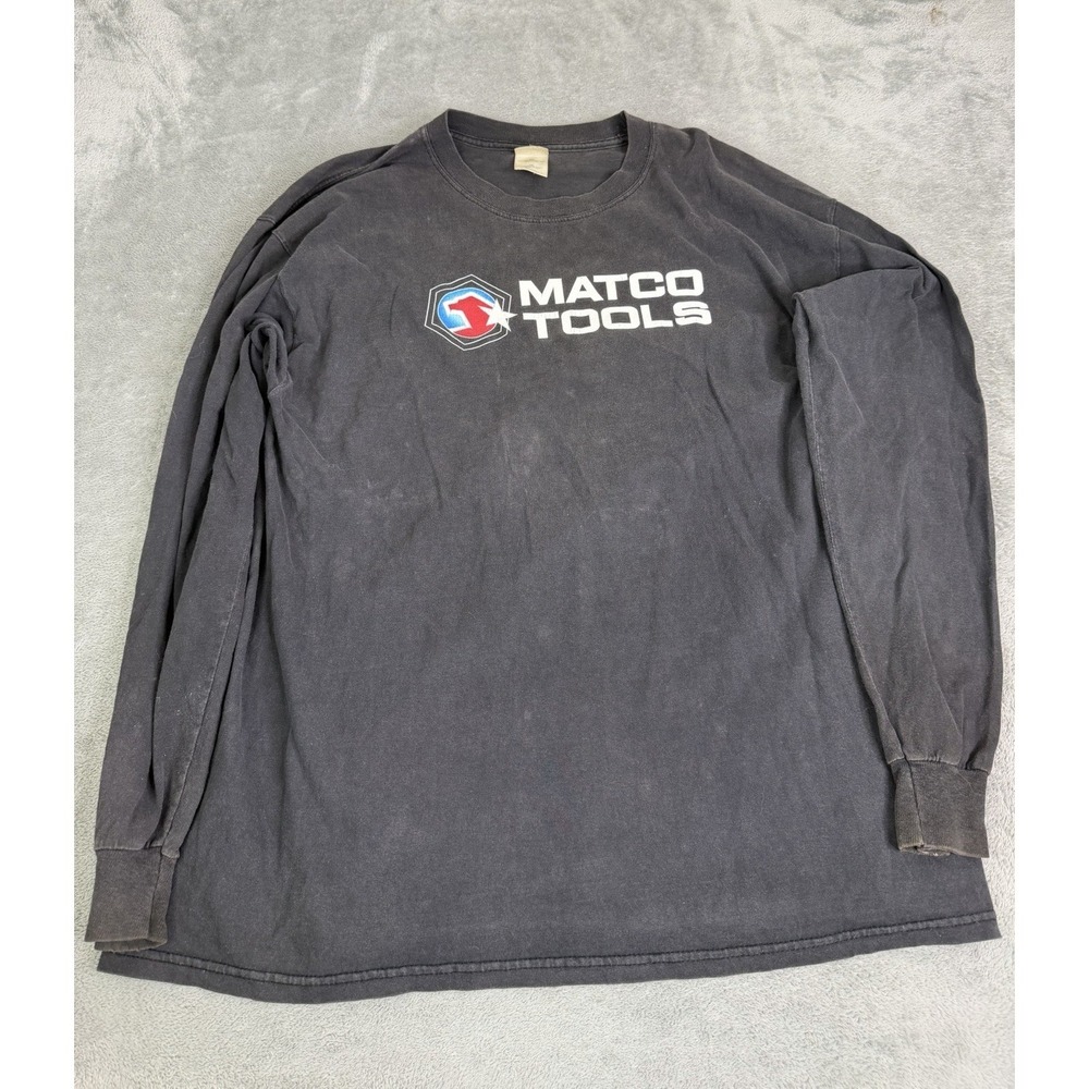 Vintage Y2K Matco Tools Long Sleeve T Shirt Men's Size XL Black